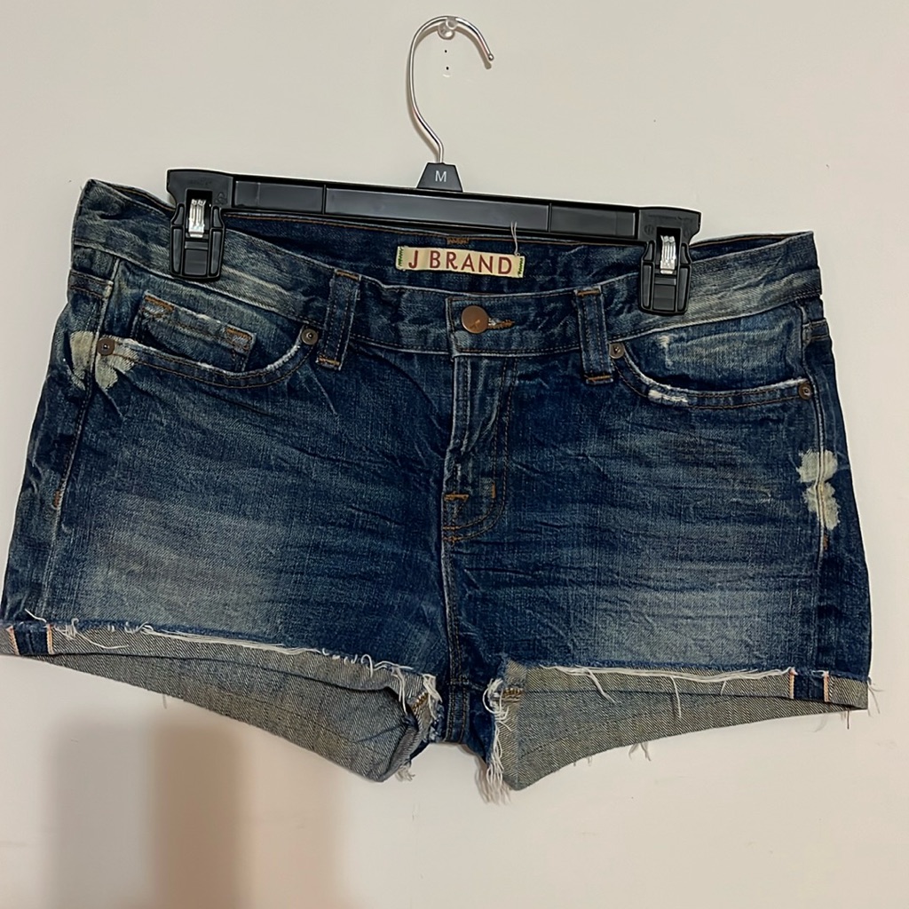 J Brand Selvage Cuffed Denim Shorts